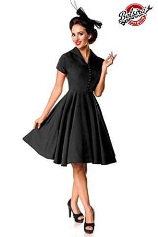 Belsira Retro Swing-Kleid 50151 Vintage, Schwarz