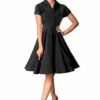 Belsira Retro Swing-Kleid 50151 Vintage, Schwarz