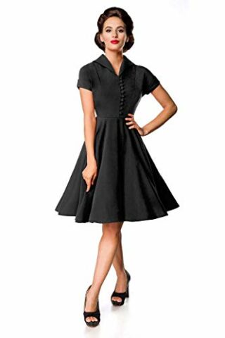 Belsira Retro Swing-Kleid 50151 Vintage, Schwarz
