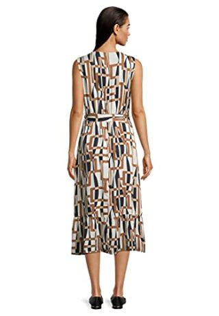Betty Barclay 1565/2303 Langes Kleid mit Muster, Braun