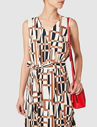 Betty Barclay 1565/2303 Langes Kleid mit Muster, Braun