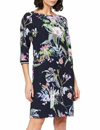 Betty Barclay 6429/1153 Abendkleid mit Blumenmuster, Blau