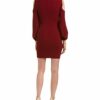 Black Halo Boyd Minikleid mit offener Schulter, Rot