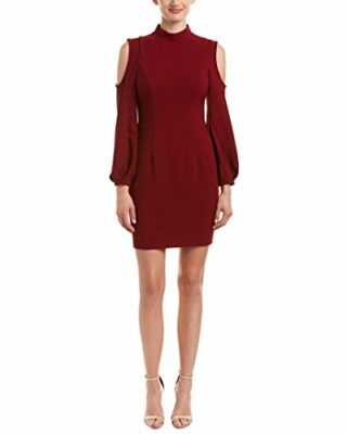 Black Halo Boyd Minikleid mit offener Schulter, Rot