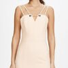 Black Halo Delia Mini Kleid, Beige
