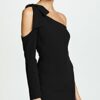 Black Halo Eleece Mini Kleid, Schwarz