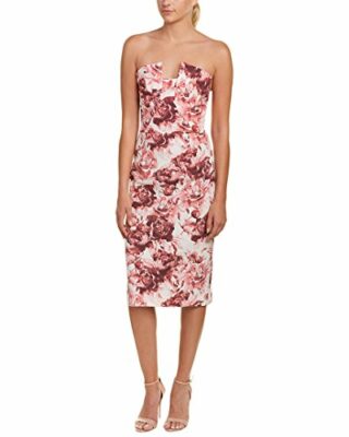 Black Halo Lena Etuikleid mit Blumenmuster, Rot