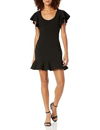 Black Halo Lynn Mini Kleid, Schwarz