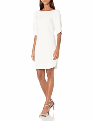 Black Halo Molly Mini Kleid, Weiß