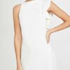 Black Halo Pabla Mini Kleid, Weiß