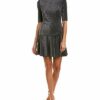 Black Halo Reeder Mini Kleid, Grau