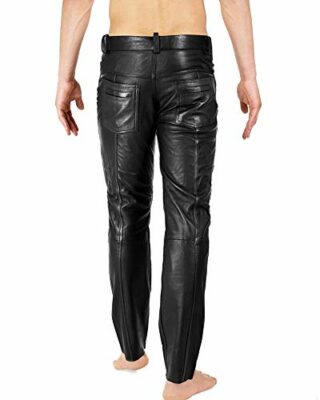 Bockle Boyfriend Lederhose, Schwarz