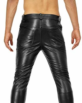 Bockle Fitting You Tube Lederhose, Schwarz