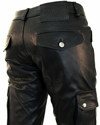 Bockle Lederhose Cargohose, Schwarz