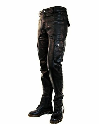 Bockle Lederhose Cargohose, Schwarz