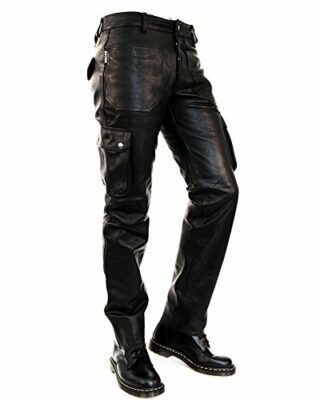 Bockle Lederhose Cargohose, Schwarz
