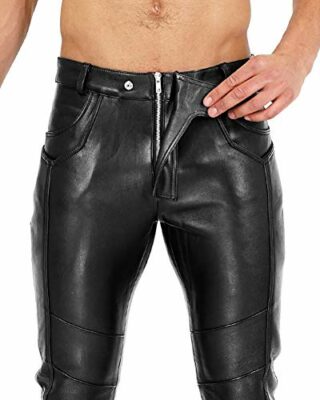Bockle Ricbo Aniline 501 Lederhose, Schwarz