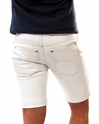 Bockle kurze Lederhose Lederjeans, Weiß