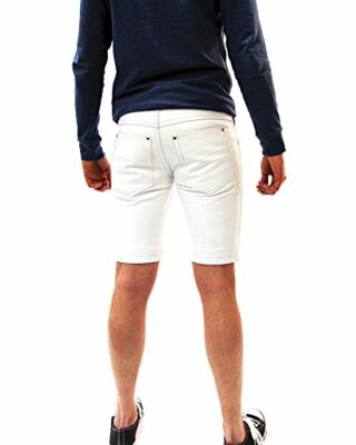 Bockle kurze Lederhose Lederjeans, Weiß
