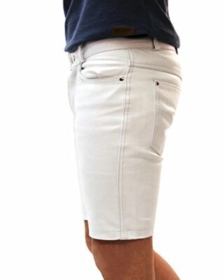 Bockle kurze Lederhose Lederjeans, Weiß