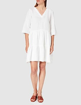 CINQUE CIELVIDA Ausgestelltes Kleid, Weiß