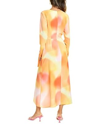 C/MEO COLLECTIVE A-line Midi Kleid, Orange