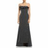 C/MEO COLLECTIVE Even Love Langes Kleid, Bestickt, Schwarz