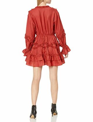 C/MEO COLLECTIVE Kurzes Kleid mit Schnürung, Rot