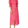 C/MEO COLLECTIVE Kurzes Midikleid, Hemdblusenkleid, Pink