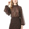 C/MEO COLLECTIVE Longevity Minikleid Langarm, Schwarz