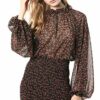 C/MEO COLLECTIVE Longevity Minikleid Langarm, Schwarz
