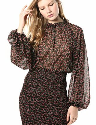 C/MEO COLLECTIVE Longevity Minikleid Langarm, Schwarz
