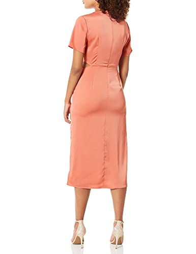 C/MEO COLLECTIVE PROVIDED Kurzärmliges Midikleid mit Stehkragen, Pink C/MEO COLLECTIVE PROVIDED Kurzärmliges Midikleid mit Stehkragen, Pink