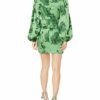 C/MEO COLLECTIVE Renew Princess Drapiertes Minikleid, Grün
