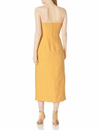 C/MEO COLLECTIVE Sheath Midi Kleid, Gold