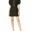 C/MEO COLLECTIVE Worthy Mini Kleid mit Puffärmeln, Schwarz