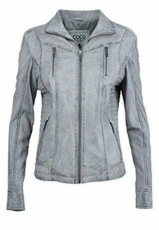 COCO BLACK LABEL Lea Lederjacke Damen, Grau