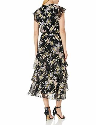Calvin Klein Ärmelloses Abendkleid, Getupft, Schwarz