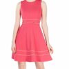 Calvin Klein Ärmelloses Ausgestelltes Kleid, Pink