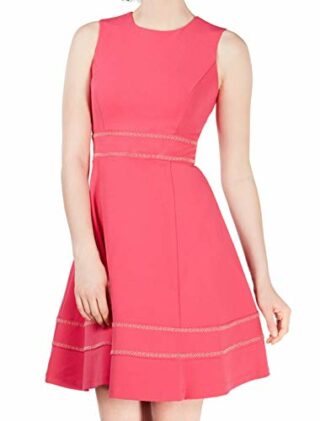 Calvin Klein Ärmelloses Ausgestelltes Kleid, Pink