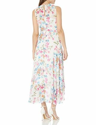 Calvin Klein Ärmelloses Maxikleid aus Chiffon, Orange