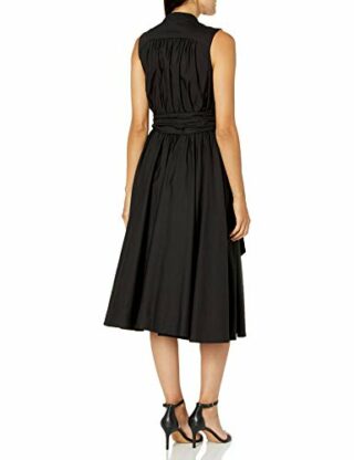 Calvin Klein Ärmelloses Midi-Hemdkleid, Schwarz