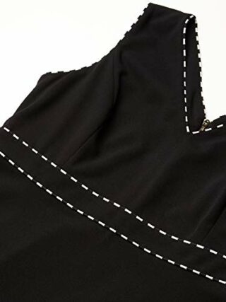 Calvin Klein Ärmelloses Midikleid in A-Linie, Schwarz