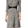 Calvin Klein Ausgestellte Kleid mit 3/4-Ärmel, Grau