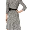 Calvin Klein Ausgestellte Kleid mit 3/4-Ärmel, Grau