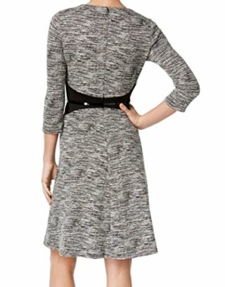 Calvin Klein Ausgestellte Kleid mit 3/4-Ärmel, Grau