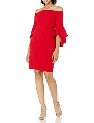 Calvin Klein Cocktailkleid Partykleid, Rot