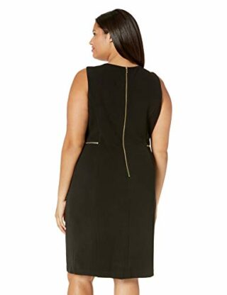 Calvin Klein Dash Jacquard Etuikleid, Schwarz