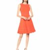 Calvin Klein Fit and Flare Ausgestelltes Kleid, Orange