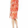 Calvin Klein Langärmeliges Wickelkleid aus Chiffon, Bunt